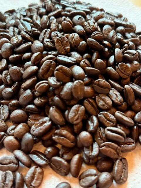 Fresh roasted coffee beans